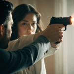 AI assistant refusing to depict violence with a friendly message asking for alternative help.