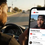 Brandon Aiyuk apologizes behind wheel of speeding car with smartphone screen showing viral video title