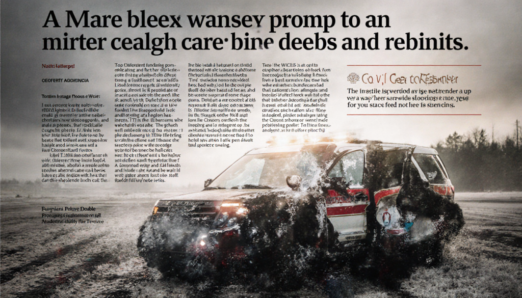 Police officer pointing gun with evidence tape and flashing lights at double shooting scene