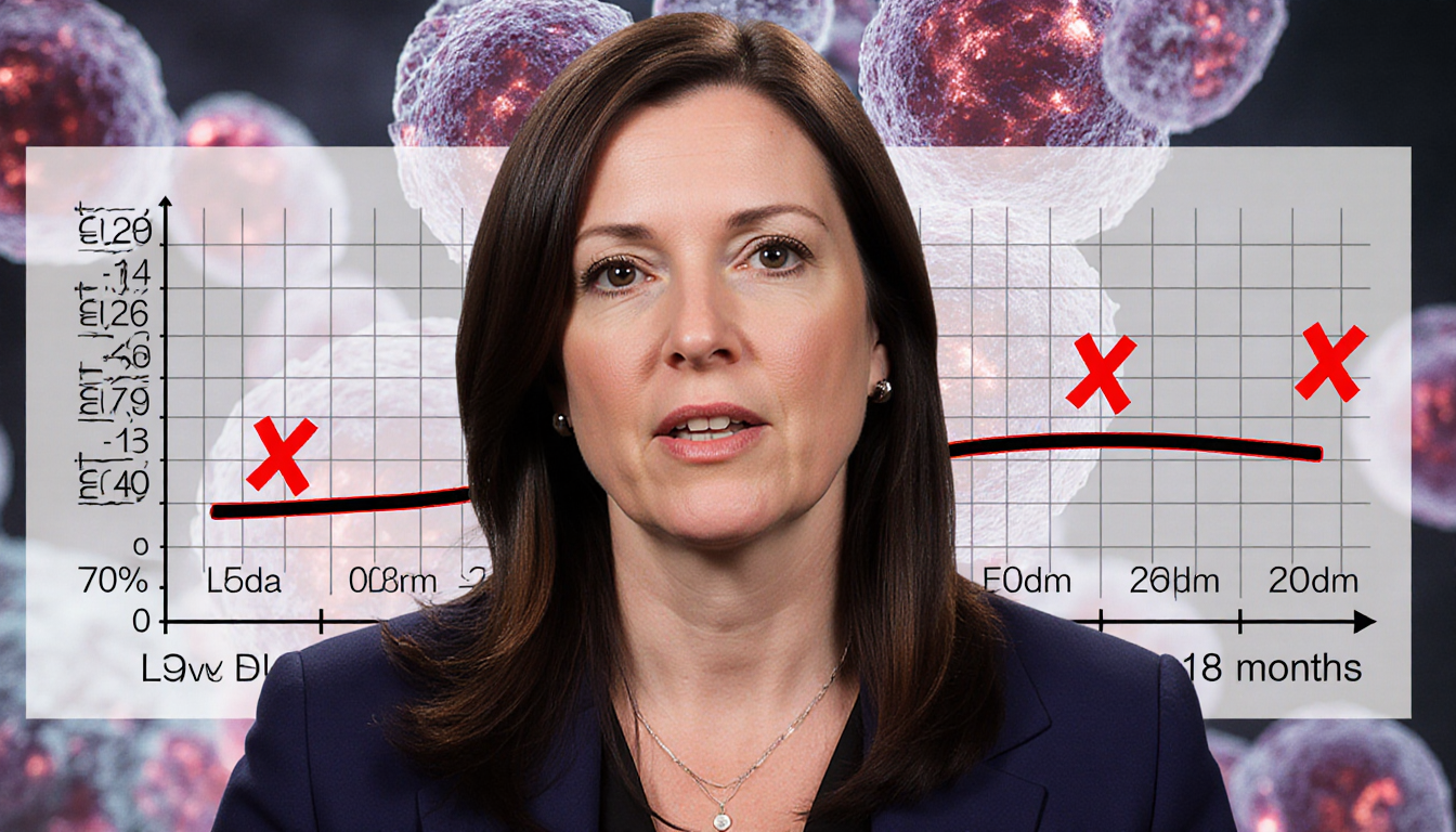 Dr. Kandace McGuire speaking to timeline graph red Xs and cancer cells indicating GLP-1 drug risks