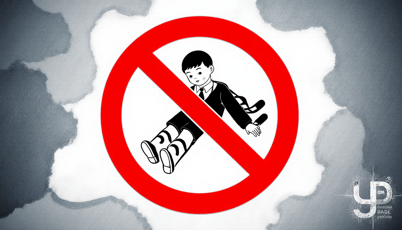 Computer screen displays refusal message with supportive tone