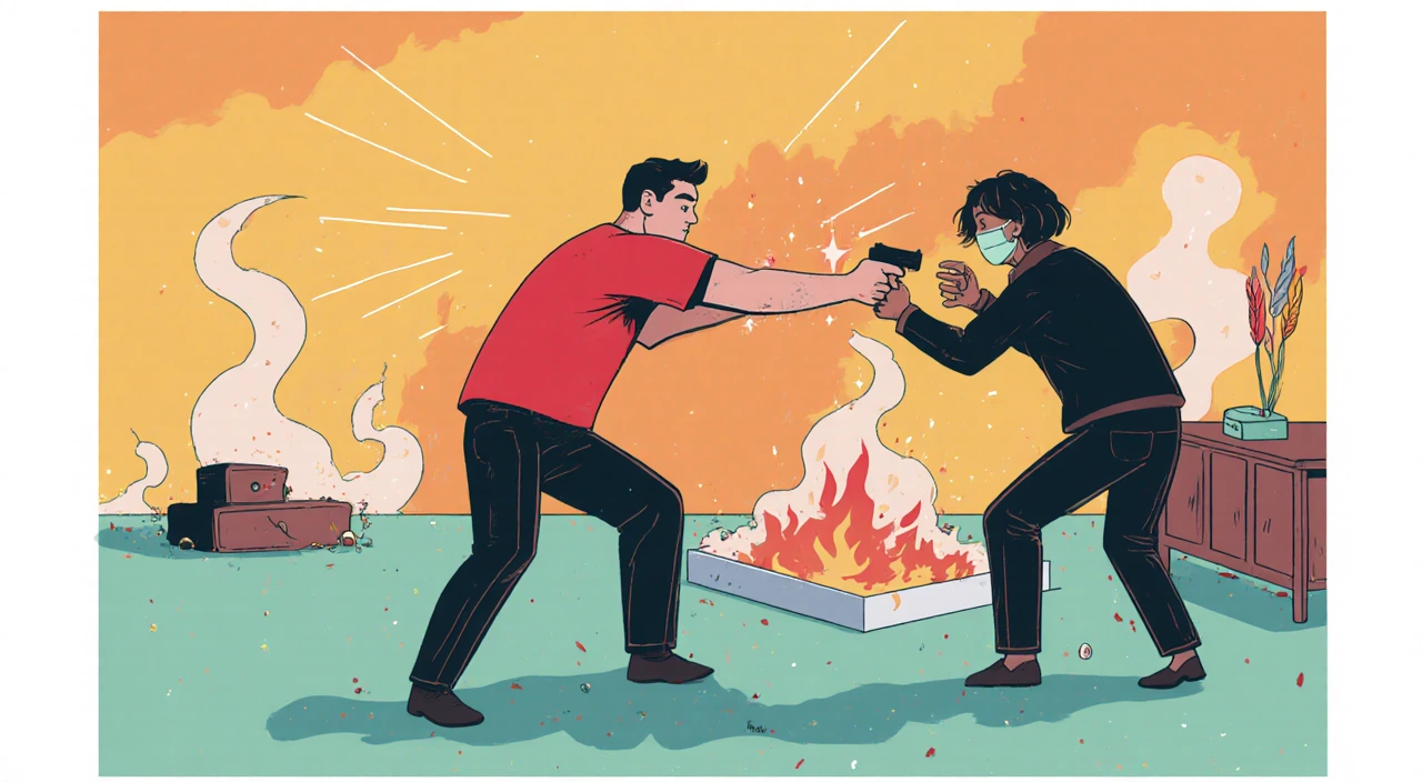 Chatbot refusing to depict violence with a text bubble stating it cannot create such an image