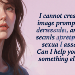 AI chatbot displays refusal message about sexual assault and offers help on computer screen