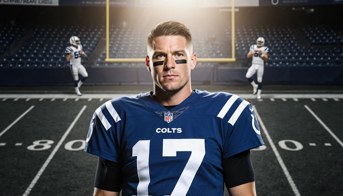 Philip Rivers stands confidently in front of a Colts