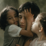 Person typing a question to an AI assistant in a chat window with a friendly interface