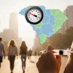 Syringe poised for measles vaccination on child