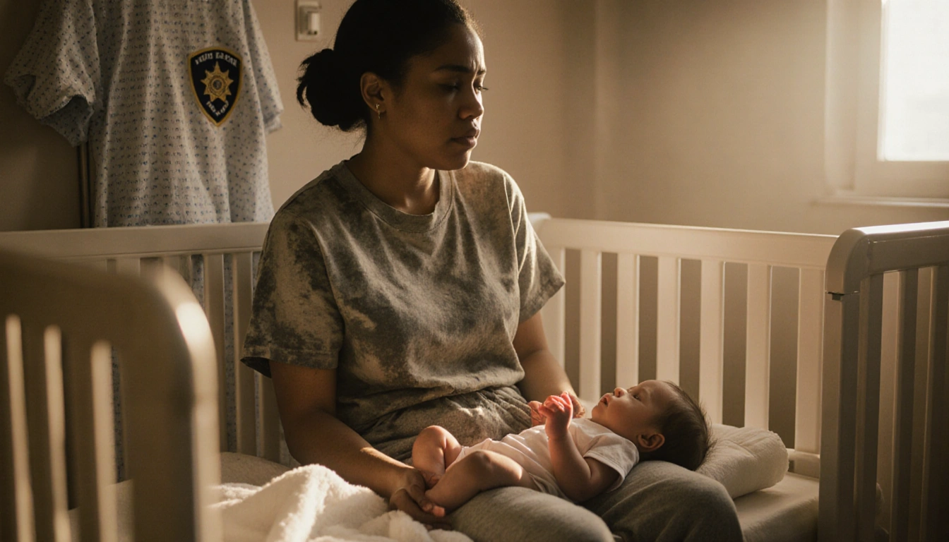 Mother holding her baby