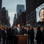 City councilmember Jeffrey Young speaking with construction site and digital screen showing Under Construction in Philadelphi