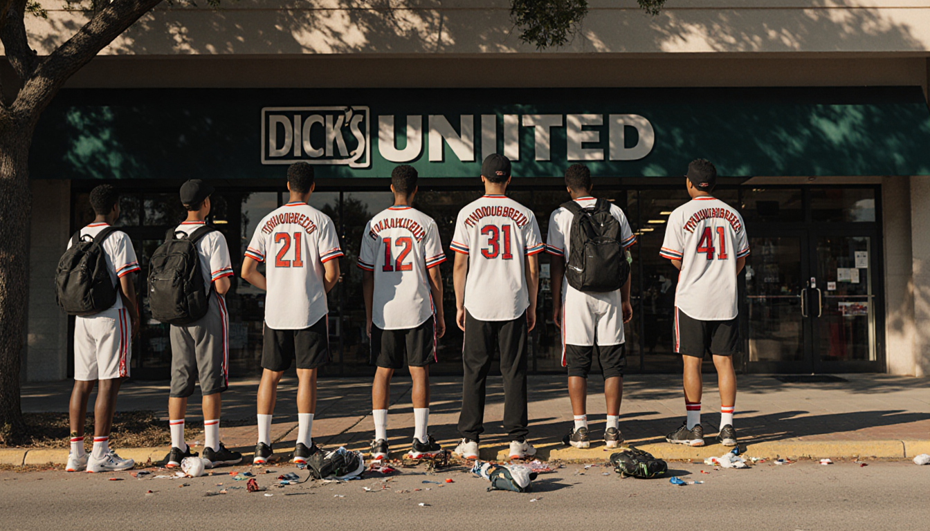 Philadelphia teenagers standing outside a Dick