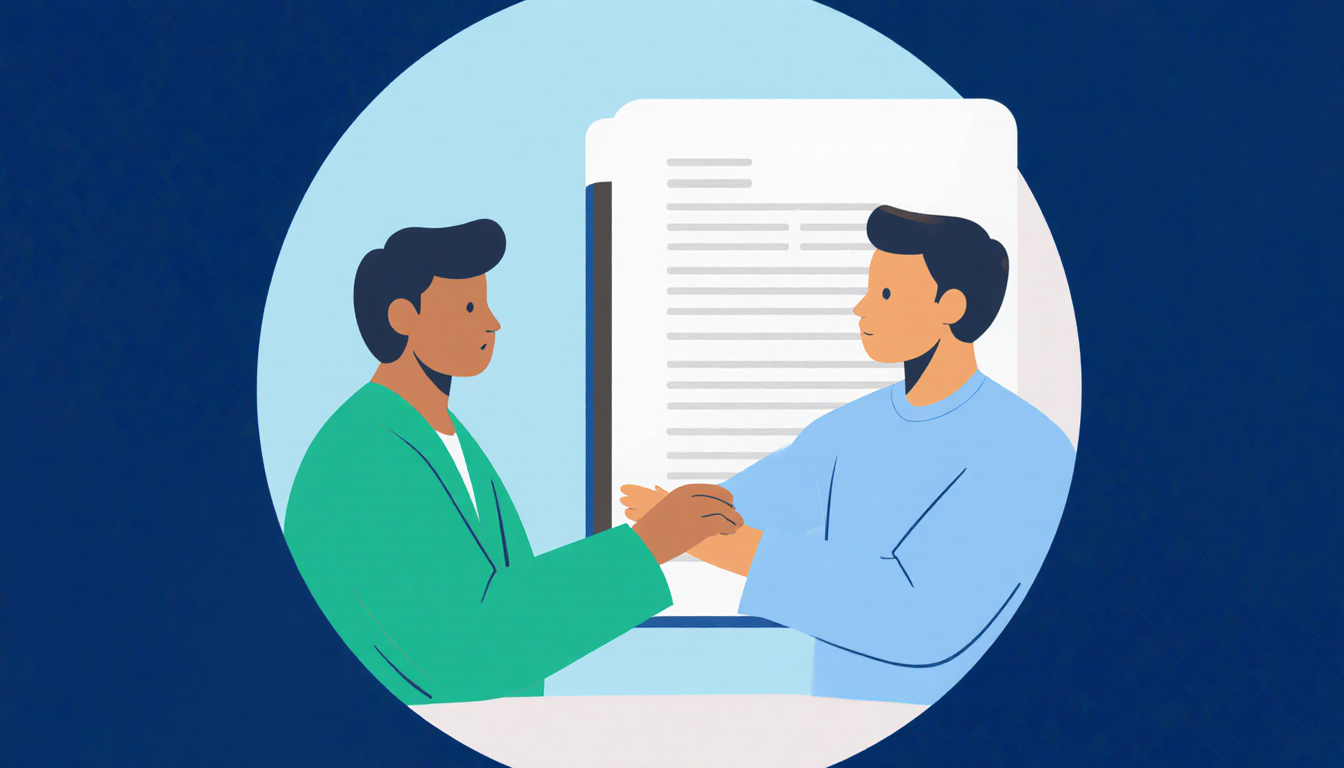 Chatbot assistant offers help with a friendly chat bubble and supportive tone on a computer screen