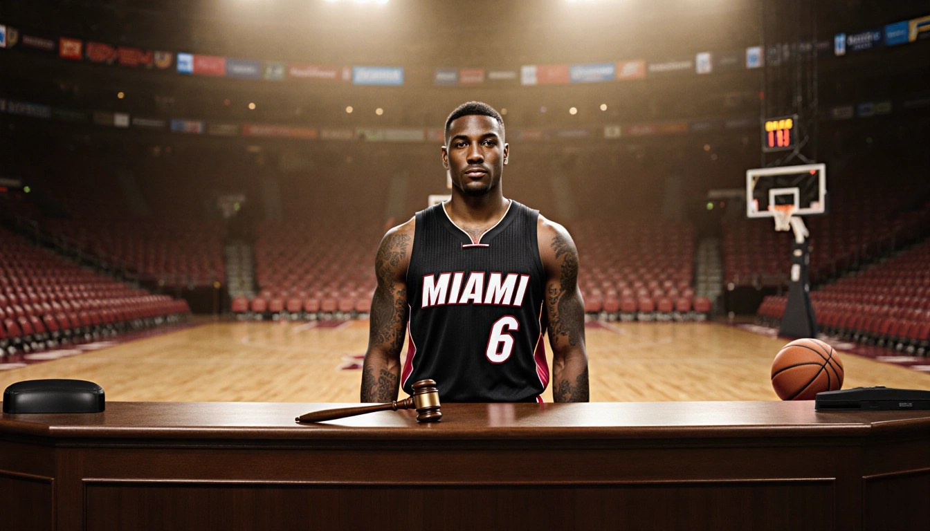 Terry Rozier standing confidently in front of judge