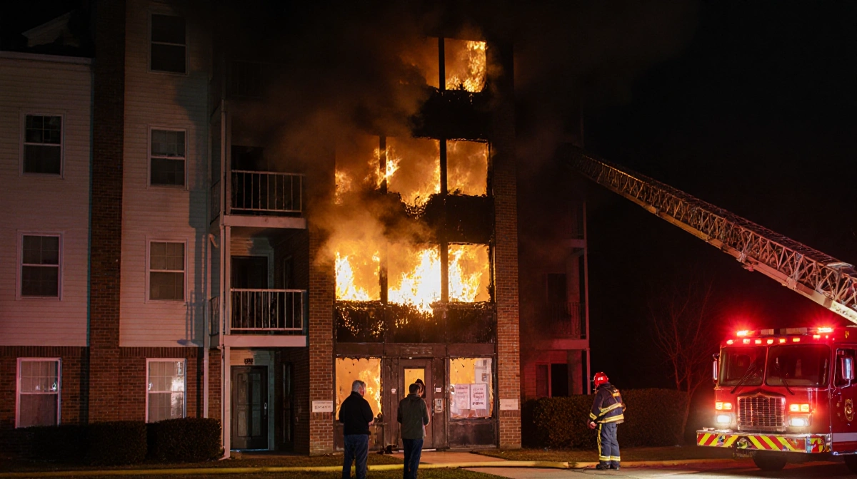 Leasing Office Burns Overnight at Camden County Complex