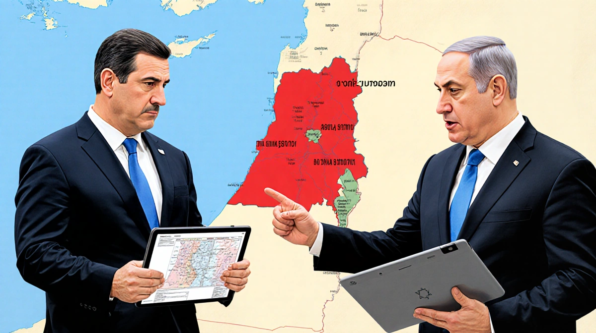 Itamar Ben-Gvir gestures to Benjamin Netanyahu with military map and Israel Gaza plans visible on screens