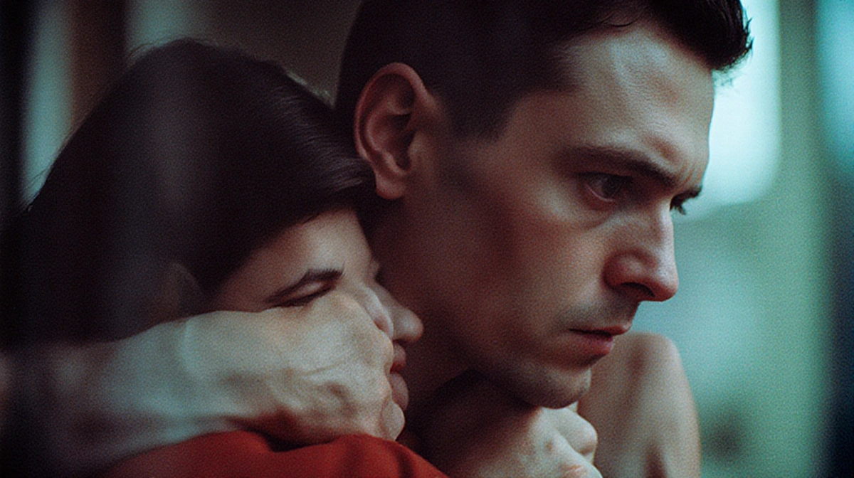 Person declining request with respectful gesture and helpful expression