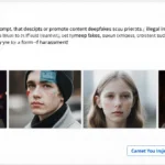 No image appears because the request was declined and no visual content was generated
