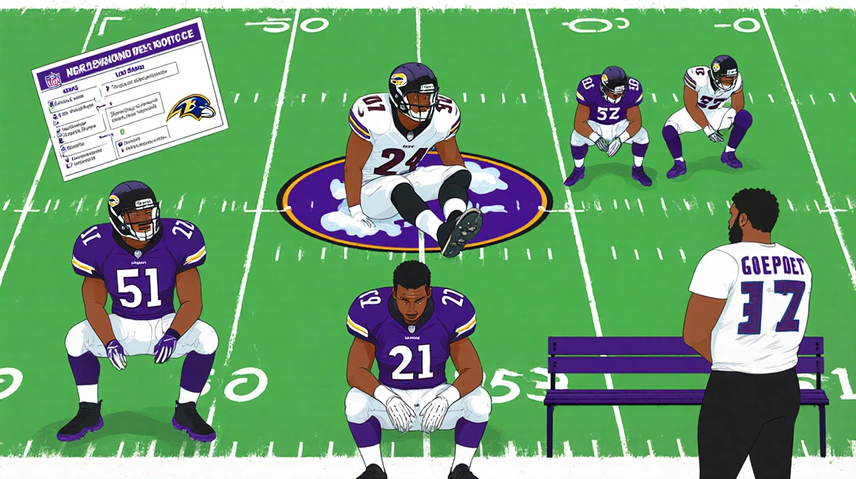 Jalen Carter sits on sidelines with ice pack on hip while Nakobe Dean stretches on floor with hamstring injury