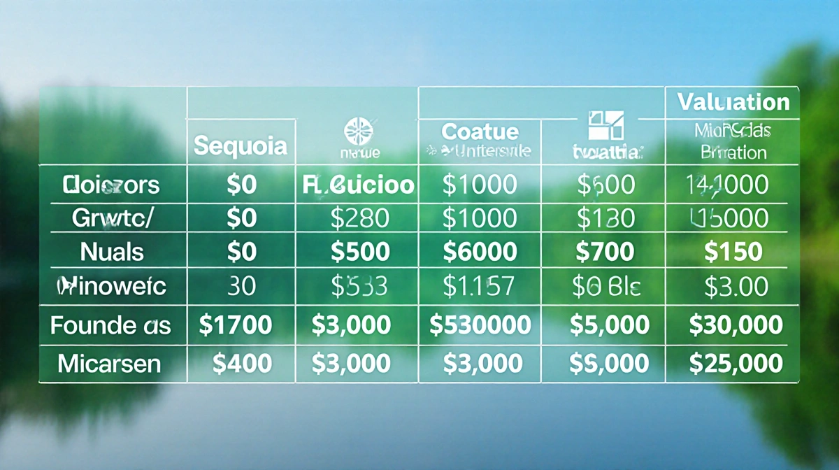 Funding table showing major investors with Sequoia Microsoft and Nvidia alongside billion dollar valuations and investment am