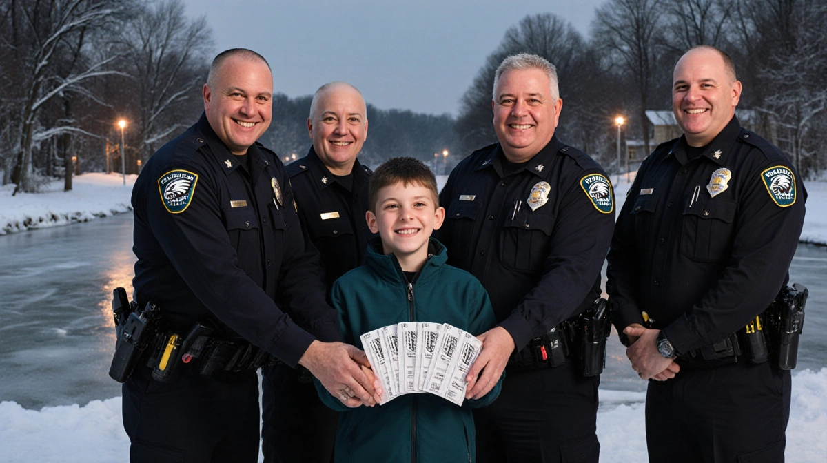 Dunkin’ Rewards Gloucester County Officers With Eagles Playoff Tickets After Ice Rescue