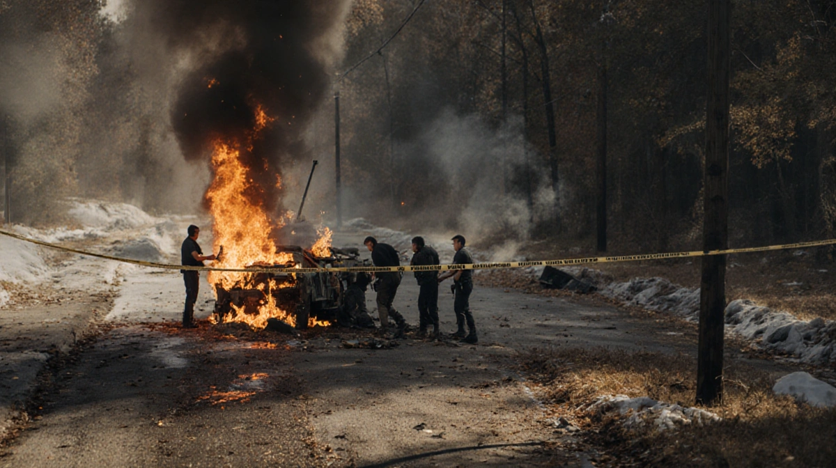 Person typing on laptop with blank screen showing no generated image