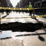 Massive Sinkhole Swallows West Oak Lane Intersection
