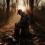 Hunter Shot With Arrow in Cheltenham Park