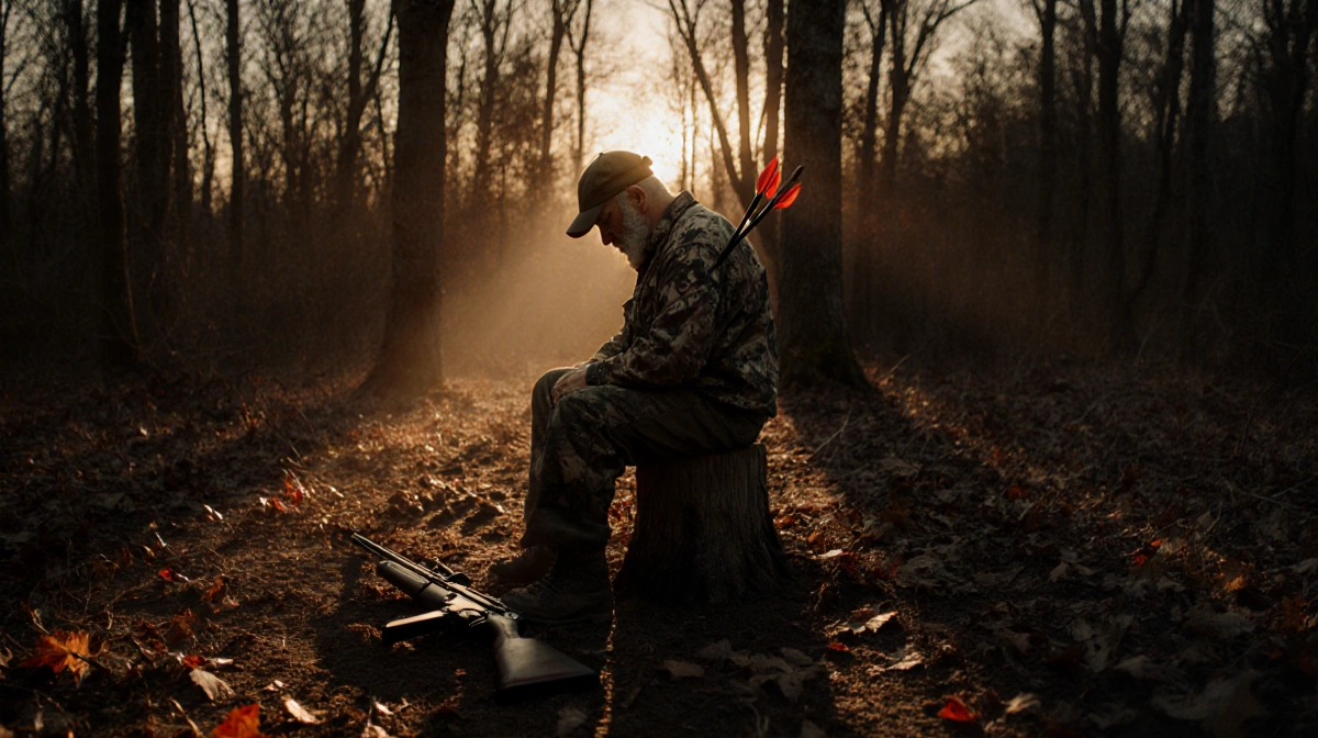 Hunter Shot With Arrow in Cheltenham Park