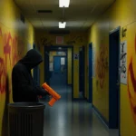 Surveillance Video Shows Suspect in Roxborough High Graffiti Case