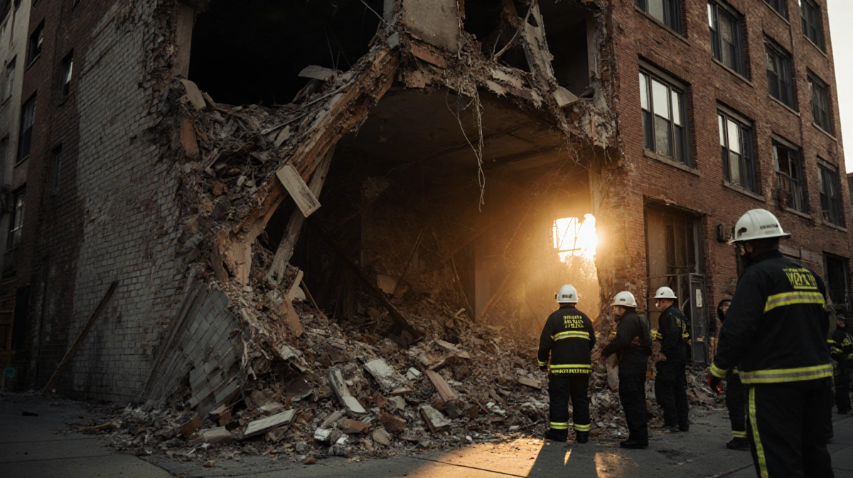 Partial Building Collapse Shakes Germantown Block