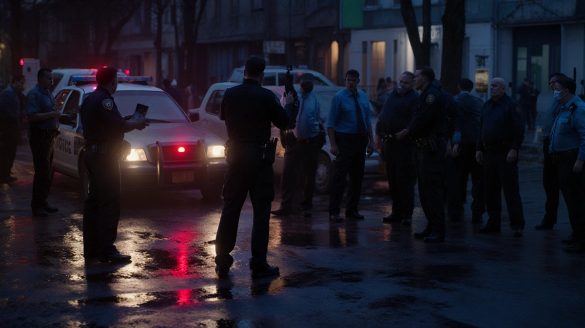 AI assistant displaying refusal message with computer screen and keyboard