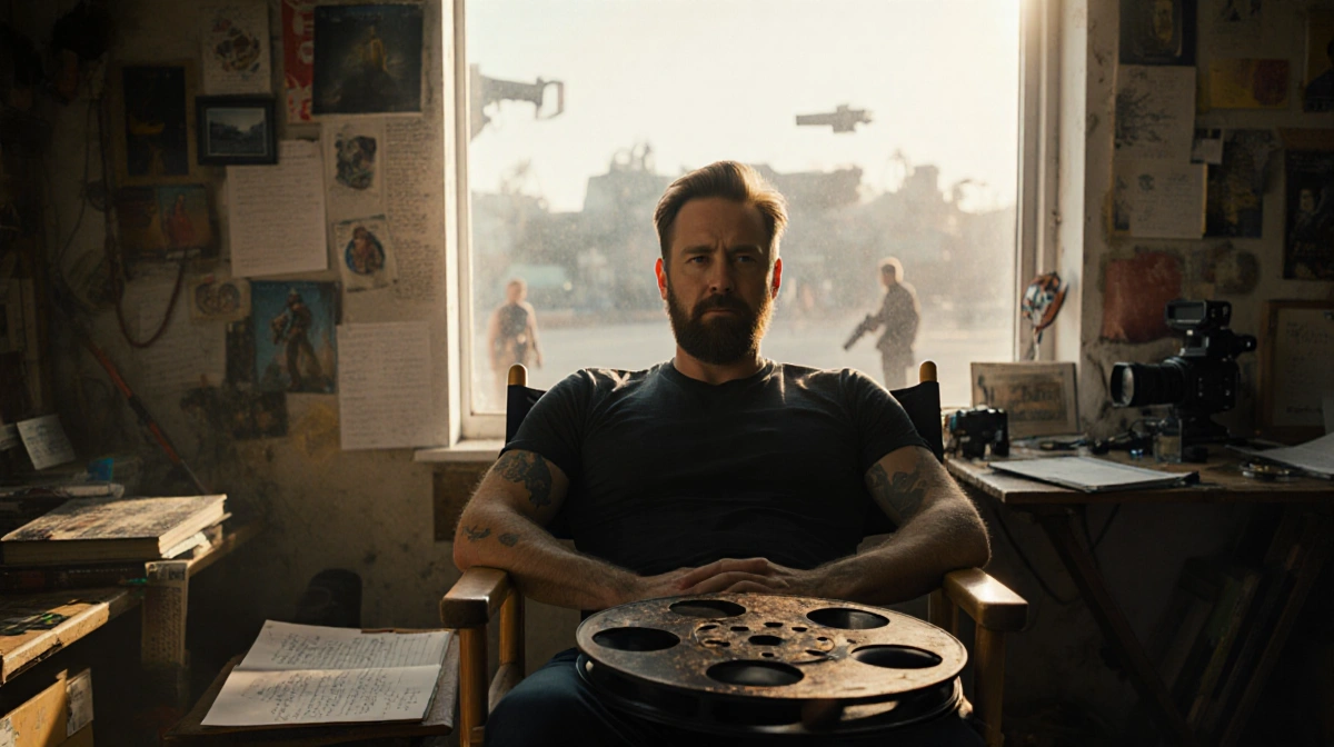 James Gunn sitting in director