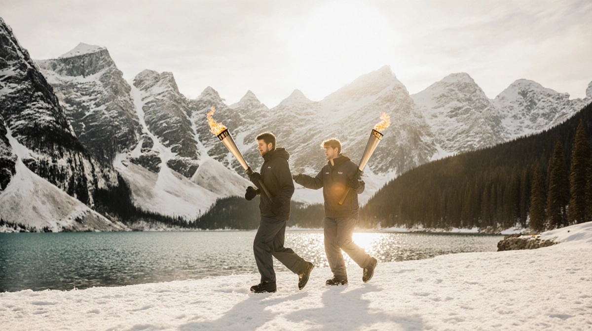 Sparks Olympic Torch Ride with Hockey Stars
