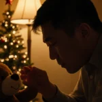 Paul Kim holding a small hand with Micah