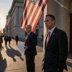 Governor Shapiro holding a lawsuit document with President